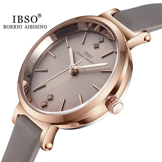 IBSO 8 MM Ultra-Thin Wrist Luxury Female Clock